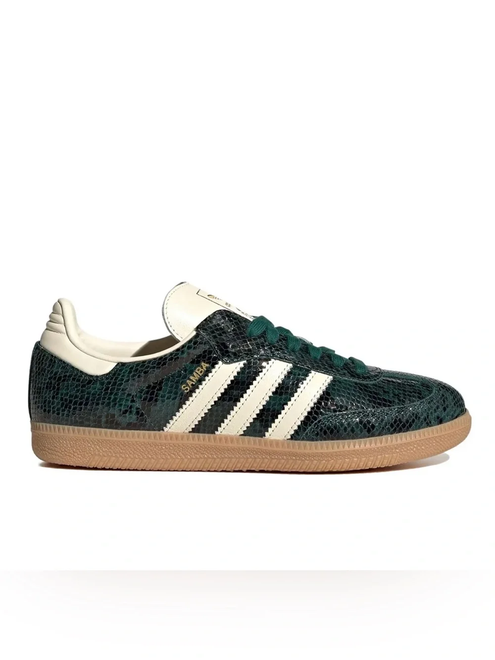 ADIDAS ORIGINALS Samba OG Sneaker in Cream White & Collegiate Green